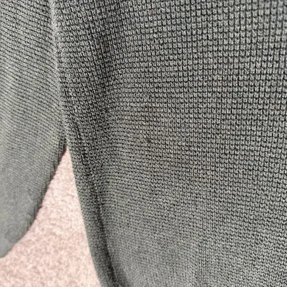 Marine Layer Sweater Mens L Green 1/4 Zip Pullover Re Spun Organic Cotton - Picture 5 of 11